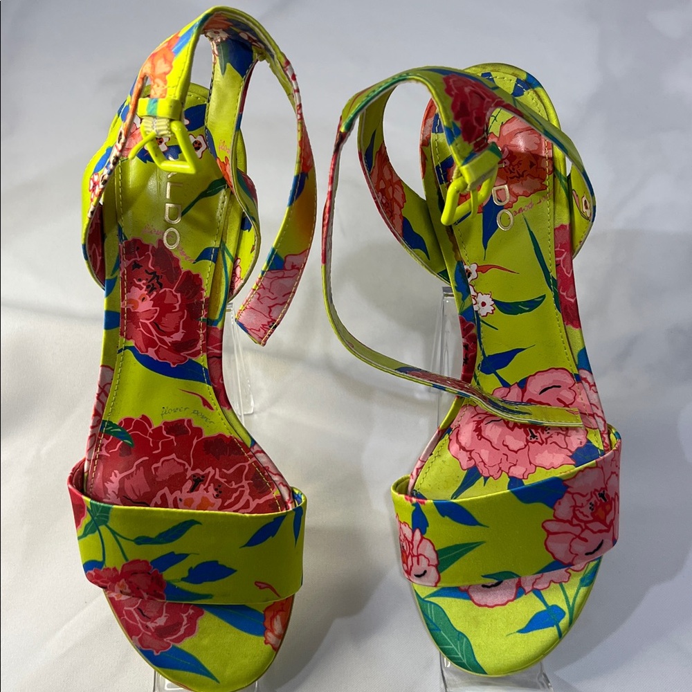 Aldo Floral Strappy Heels